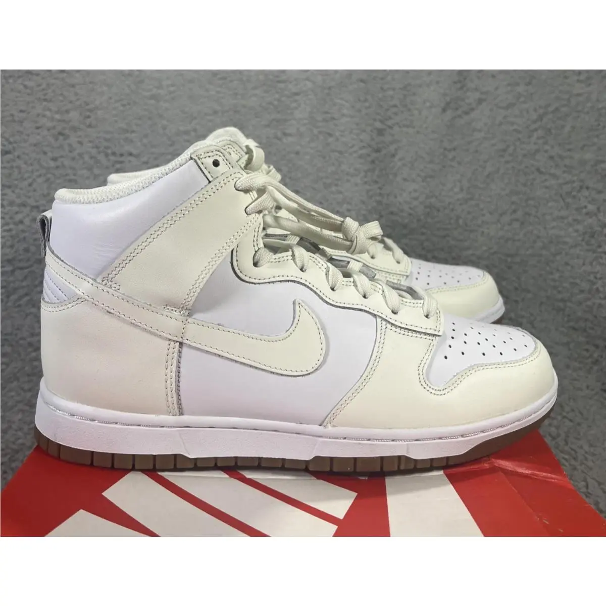 Dunk High Sail Gum White Sneaker Women Sz 10 / Mens 8.5 by Nike