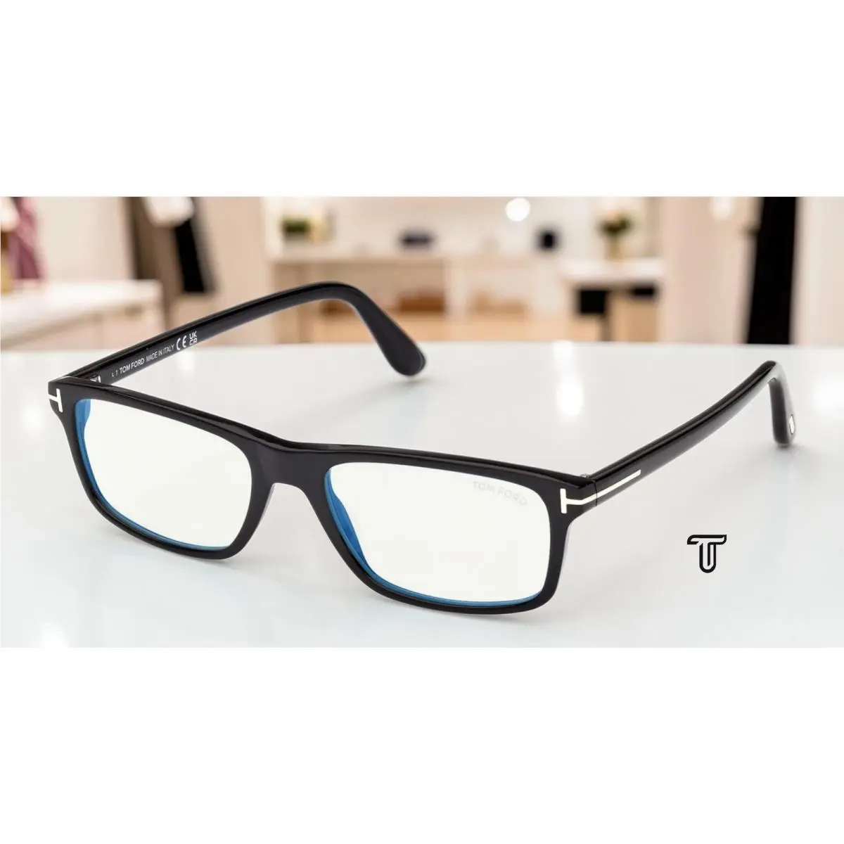 FT6119 B 001 BB Shiny Black 53 mm Men`s Eyeglasses by Tom Ford