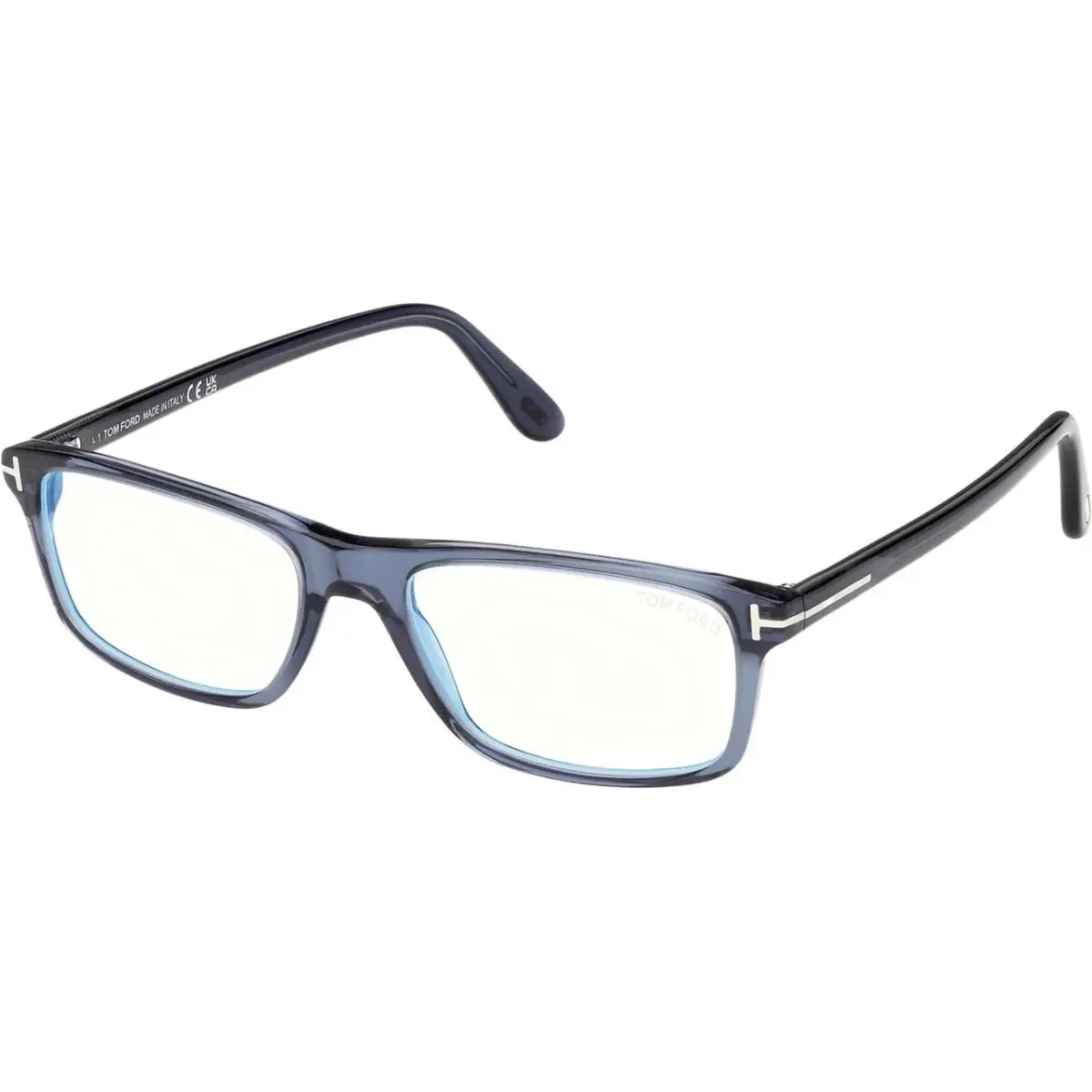 Tom Ford FT TF6119-B 090 Rectangle Crystal Blue 55 mm Eyeglasses