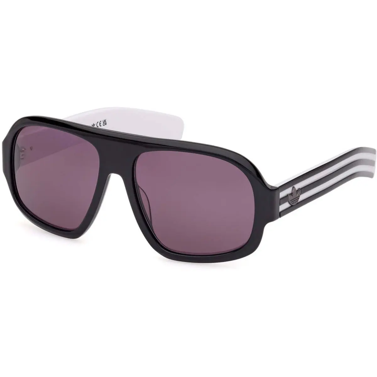 Adidas Unisex Sunglasses Shiny Black Acetate Pilot Full Rim Frame OR0125 5901A