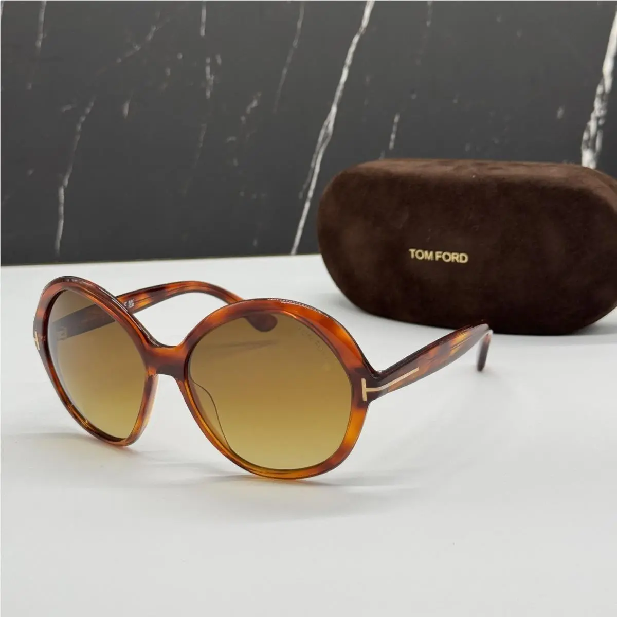 Annabelle-02 FT1282 54F Round Oversized Sunglasses by Tom Ford