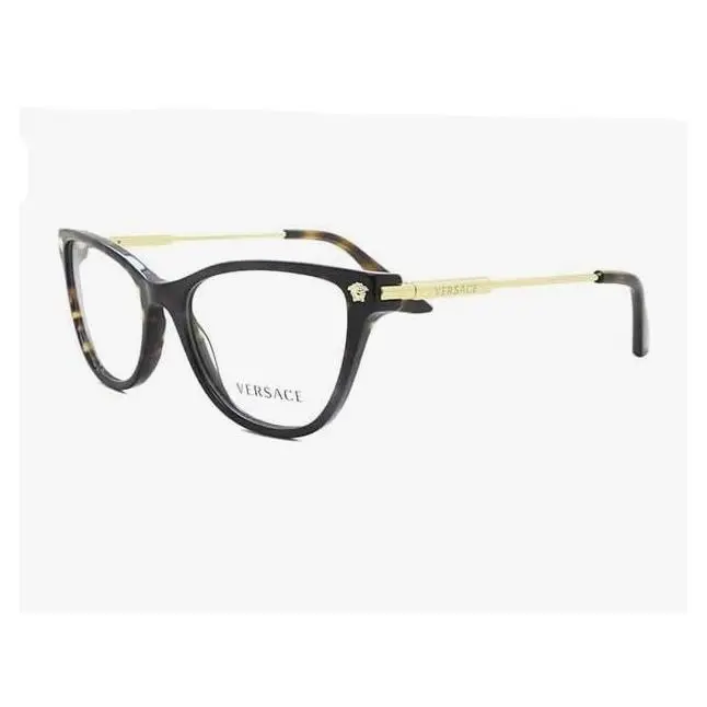 Cat Eye Women`s Eyeglasses VE 3309-108 Brown Havana Studded Medusa by Versace