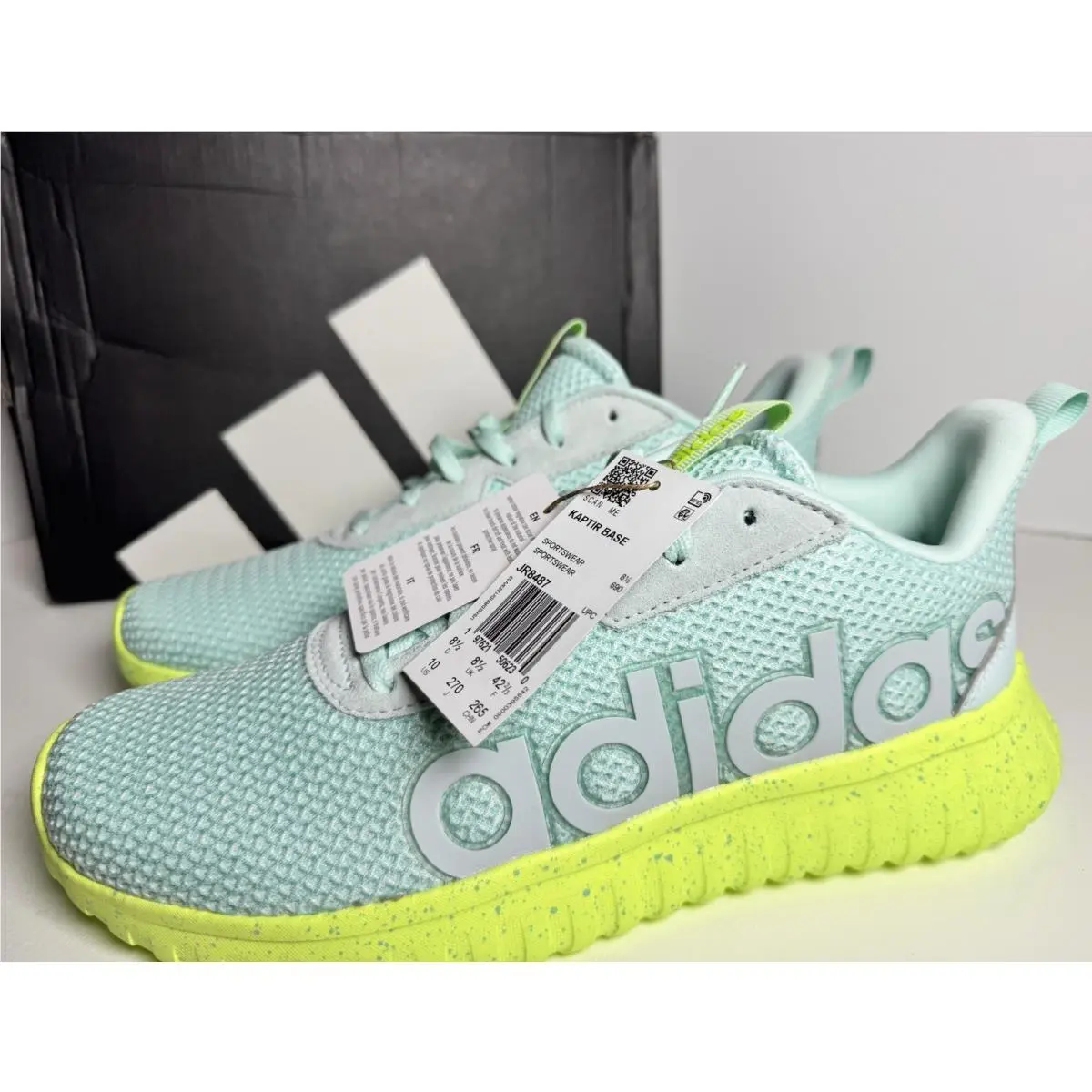 Adidas Kaptir Base Women’s Running 10 Blue Green Sneakers Athletic Sports