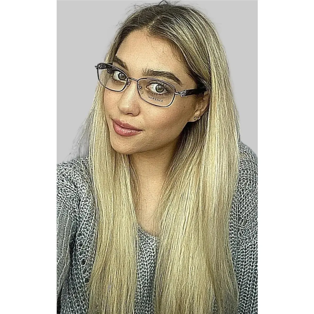 Versace Mod. 2612-B 1310 Bronze 54mm Women`s Eyeglasses Frame Italy 9