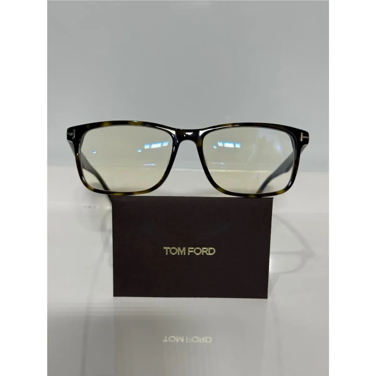 Tom Ford TF5752FB 052 Havana Acetate Asian Fit Unisex Eyeglasses 55mm