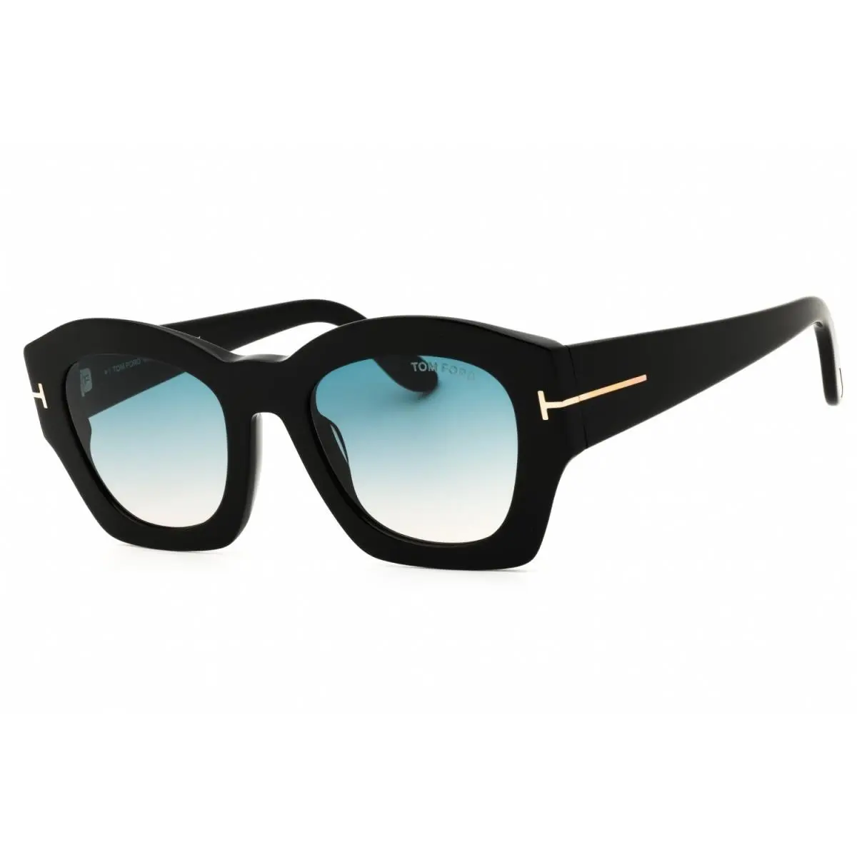 Tom Ford TF1083 01P Square Shiny Black/green 52 mm Women`s Sunglasses Frame