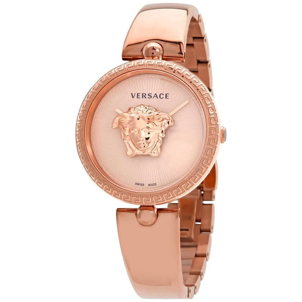 Versace VECQ00718 Palazzo Empire Rose Medusa Head Dial 34 mm Women`s Watch - Rose Gold-tone, Dial: Rose (Medusa Head), Band: Rose Gold-tone