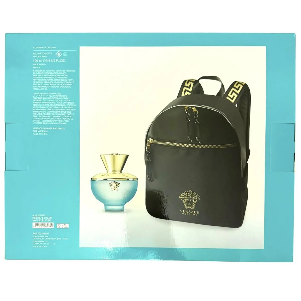 Versace Dylan Turquoise 2-Piece Eau de Toilette Summer Backpack Perfume Gift Set