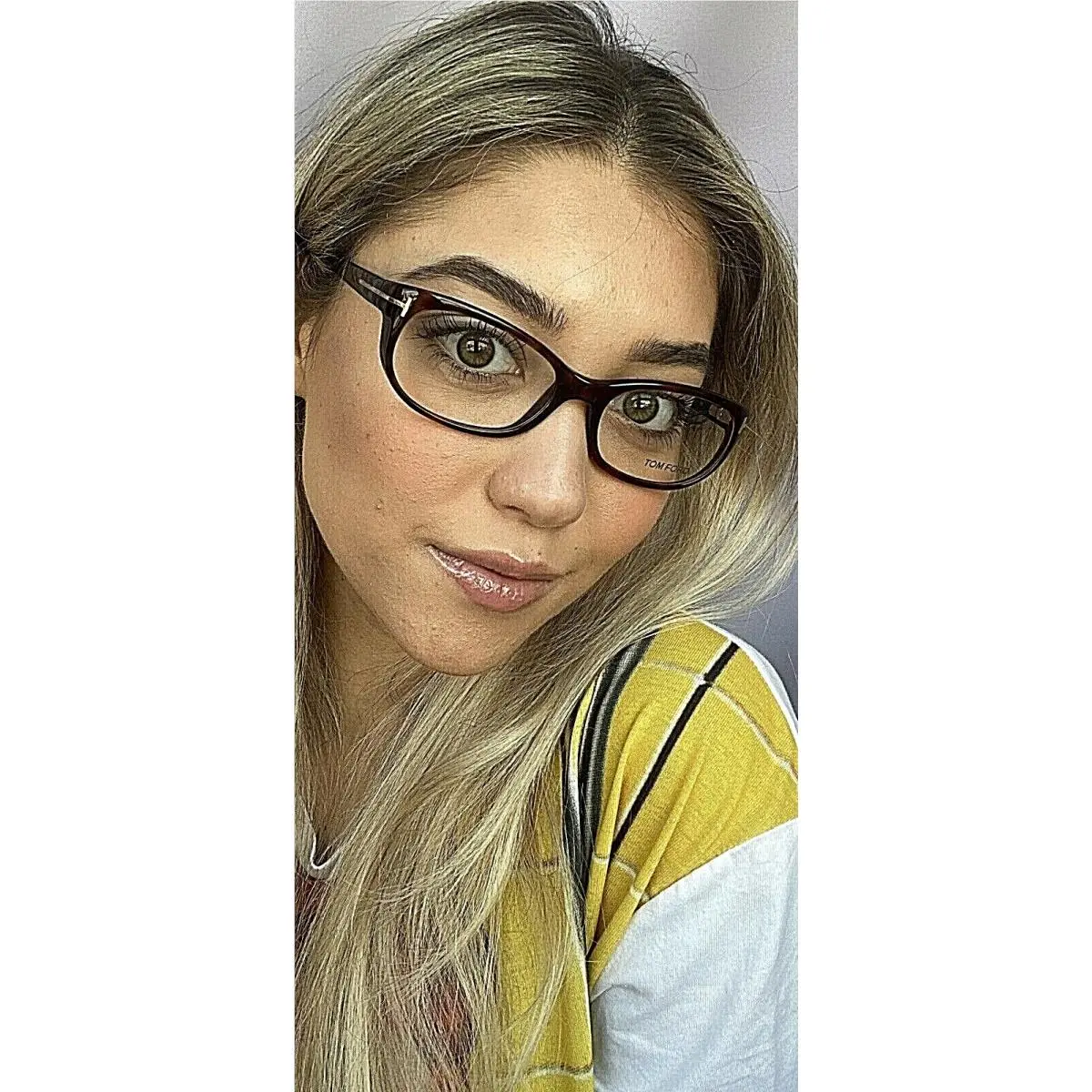 Tom Ford TF522952 Brown 54mm Italy Rx Women`s Eyeglasses Frame Italy