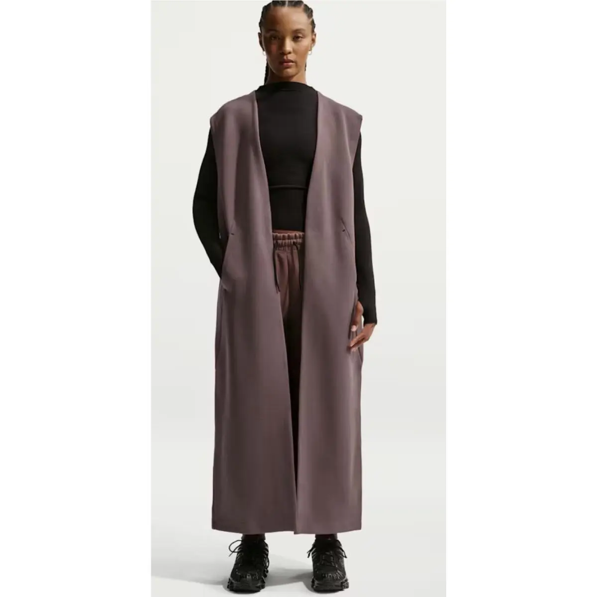 Nike Sportswear Tech Fleece Women`s Oversized Sleeveless Duster Coat sz S