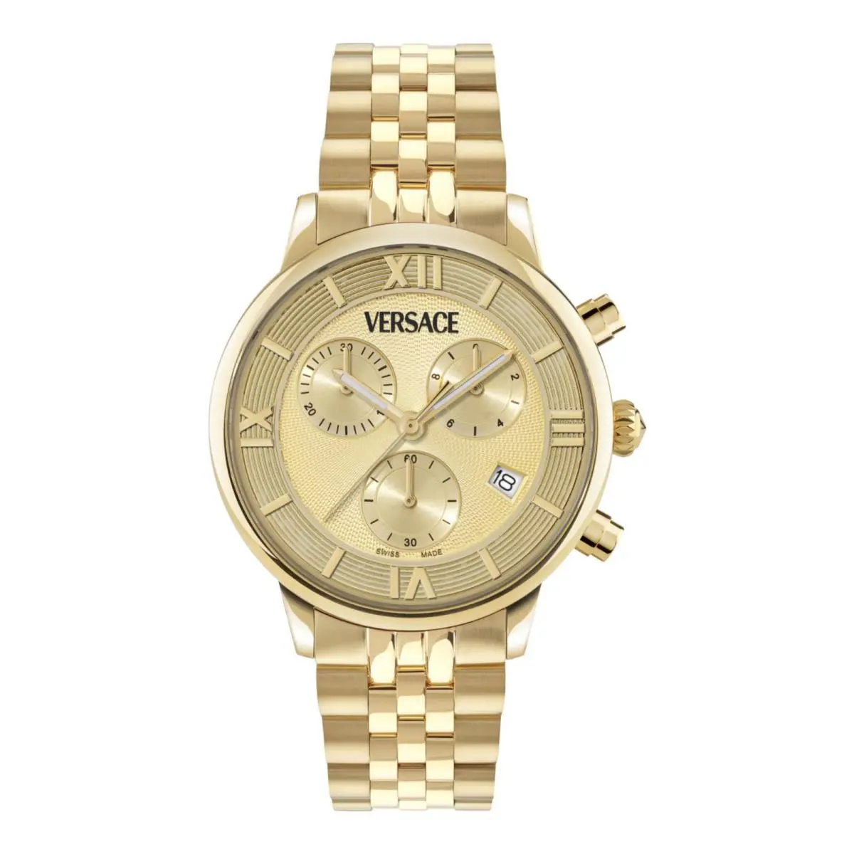 Versace Classic Round Chrono Women’s Watch Swiss Made Luxury Designer