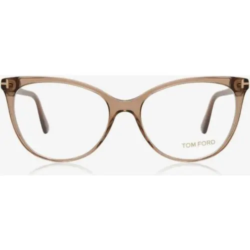 Eyeglasses TF 5513 Shy Crystal Brn Italy 54-16-140 TF5513-045-54MM by Tom Ford