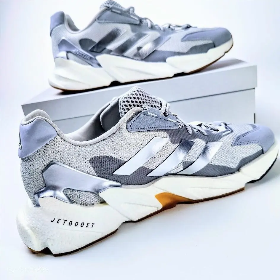 Adidas US 13 Men`s Grey Silver White Gum Retro Runner Boost x9000l4 GY389