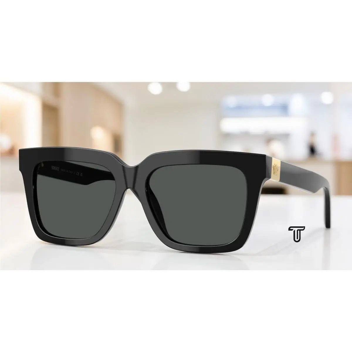 Versace VE4498F GB1 87 Black Dark Grey 55 mm Women`s Sunglasses
