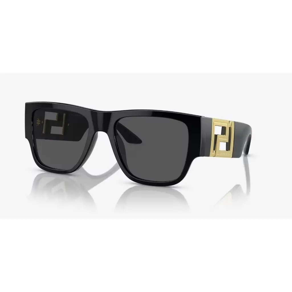 Versace Black Unisex Sunglasses with Gold Detailing 4403 GB1/87