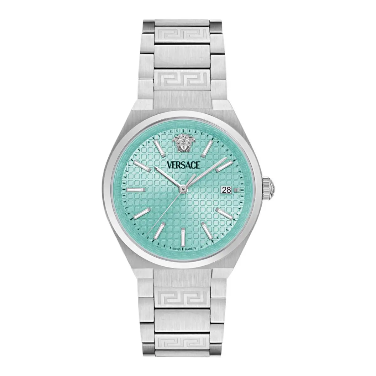 Versace Mens Stainless Steel 39mm Bracelet Fashion Watch