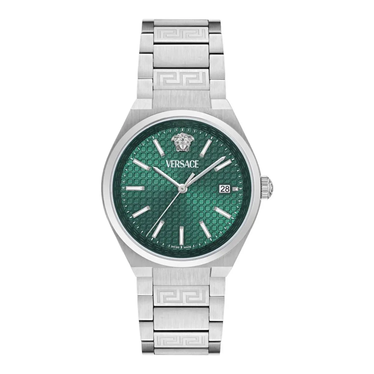 Versace Mens Stainless Steel 39mm Bracelet Fashion Watch