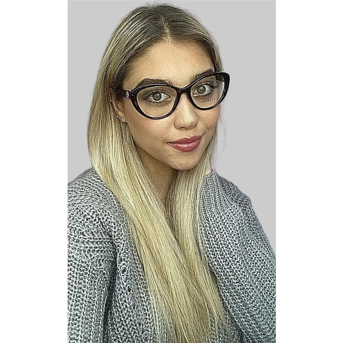 Versace Women`s Eyeglasses Italy Mod. 3246 801 Tortoise 52mm Cat Eye A