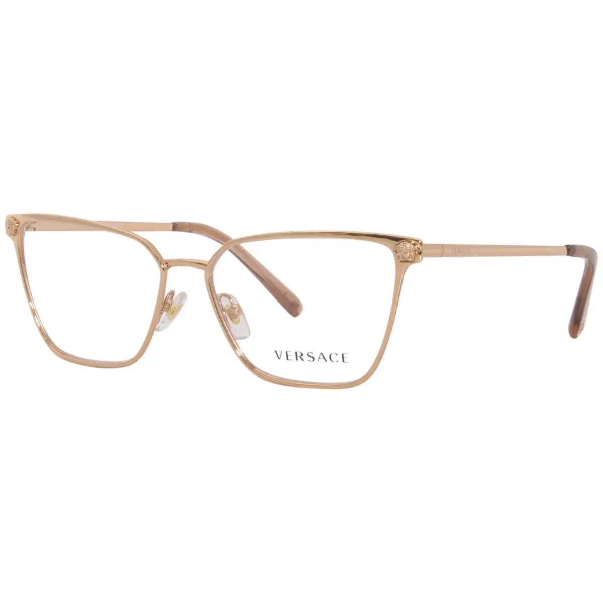 Versace 1275 1412 Eyeglasses Frame Women`s Rose Gold Full Rim Square Shape 54mm