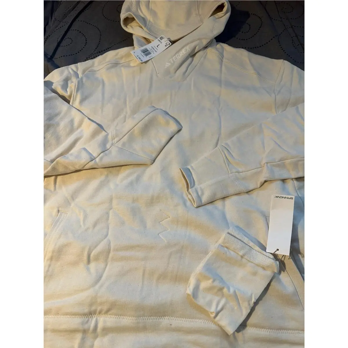 Adidas Terrex Hsi Non Dyed Beige Hoodie Size L Men