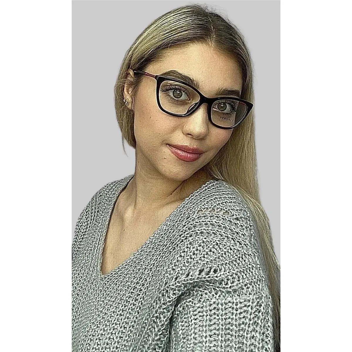 Versace Mod.A3248989A 54mm Red Cat Eye Women`s Eyeglasses Frame Italy 4