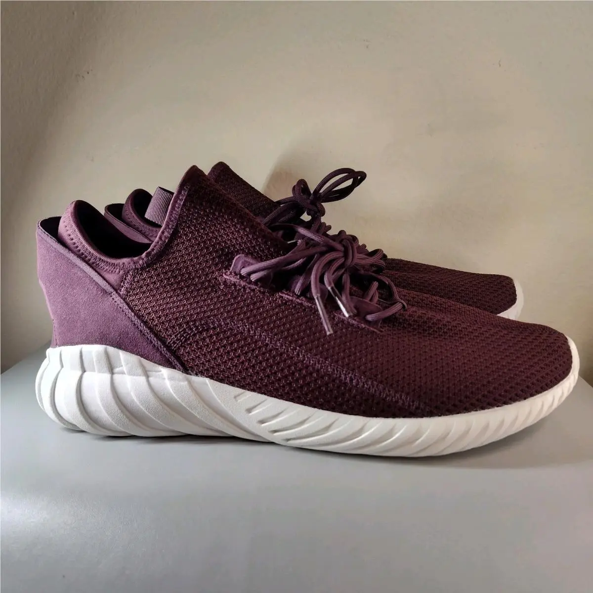 Adidas Tubular Doom Sock Primeknit `burgundy` BY3565 Size 13 Sneakers