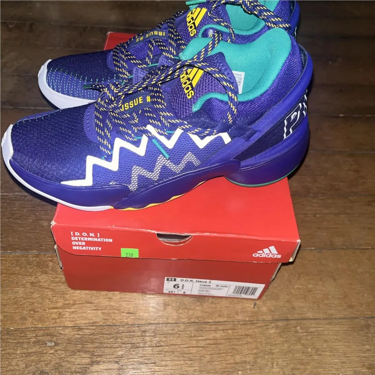 Adidas D.o.n. Issue 2 Throwback Utah Jazz Purple FV8959 Men’s Sz 6.5