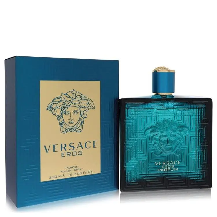 Versace Eros Parfum Spray 6.8 oz 200ml For Men Woody Amber Fragrance Cologne