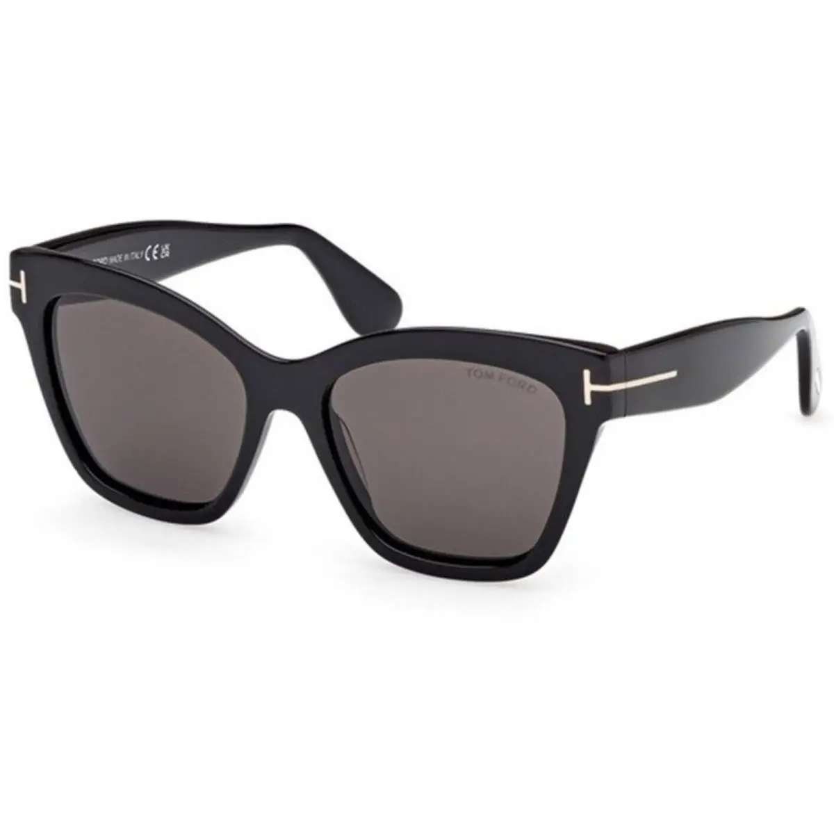 Tom Ford Women`s Sunglasses Elvira Shiny Black Plastic Cat Eye FT1217 5501A