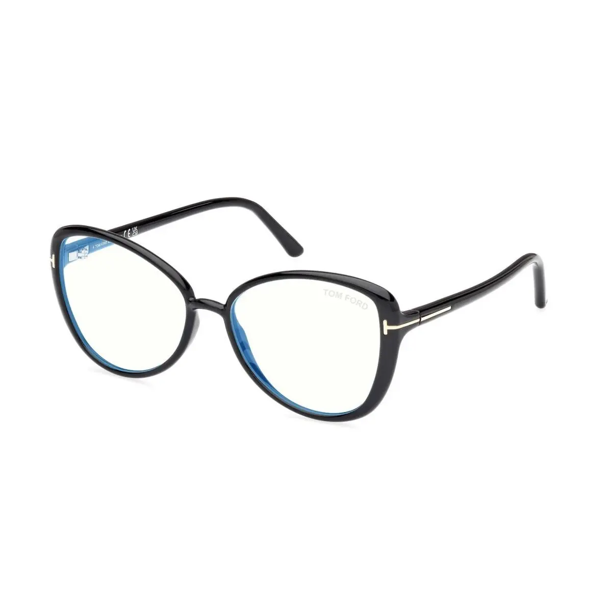Tom Ford TF5907-B 001 Black Blue Block Lens Eyeglasses