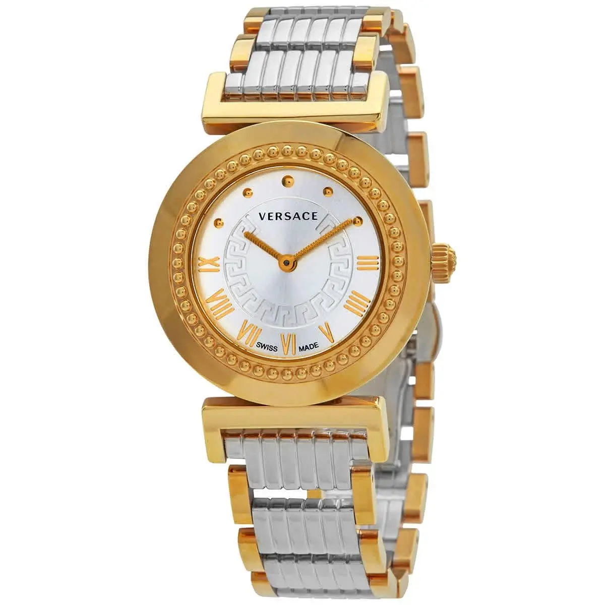 Versace P5Q80D499S089 Vanity White Greca Pattern Dial 34 mm Women`s Watch