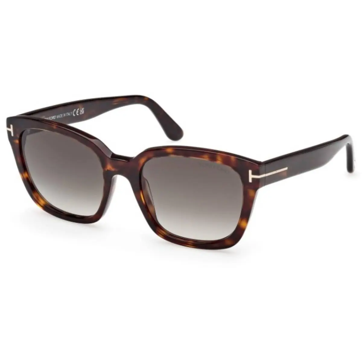 Tom Ford Women`s Sunglasses Haylay Dark Havana Plastic Square Frame FT1216 5352B