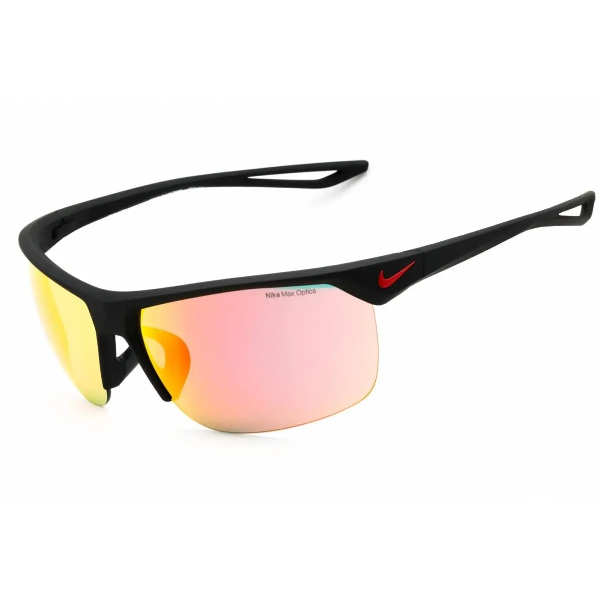 Unisex Sunglasses Matte Black Rectangular Frame Trainer M N IF2484X 006 by Nike
