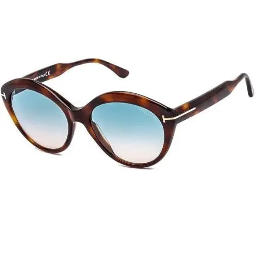 Tom Ford Sunglasses w TF Case - FT0763 Maxine 53P - Havana/turquoise Fade