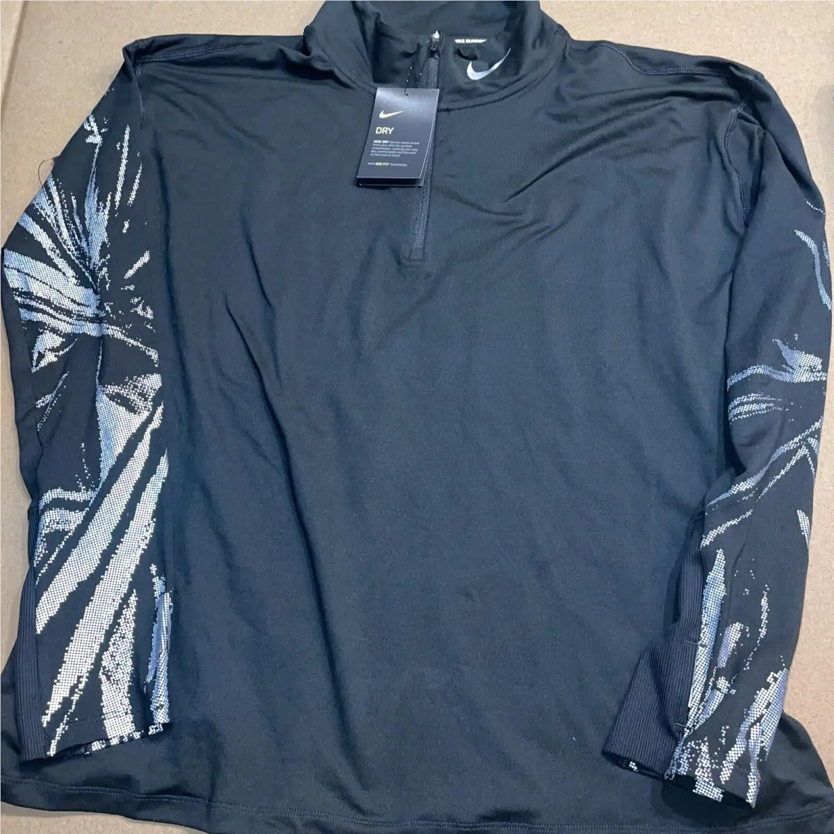Element Women`s Half Zip Running Top Size Large Black BV4375-010 by Nike