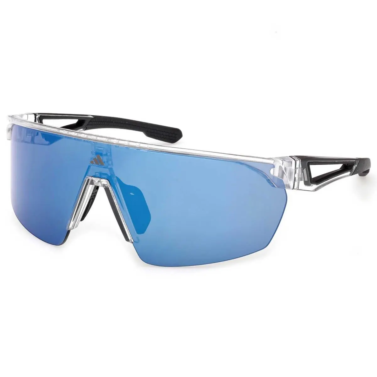 Adidas Unisex Sunglasses Crystal Acetate Shield Half Rim Frame SP0103 0026X
