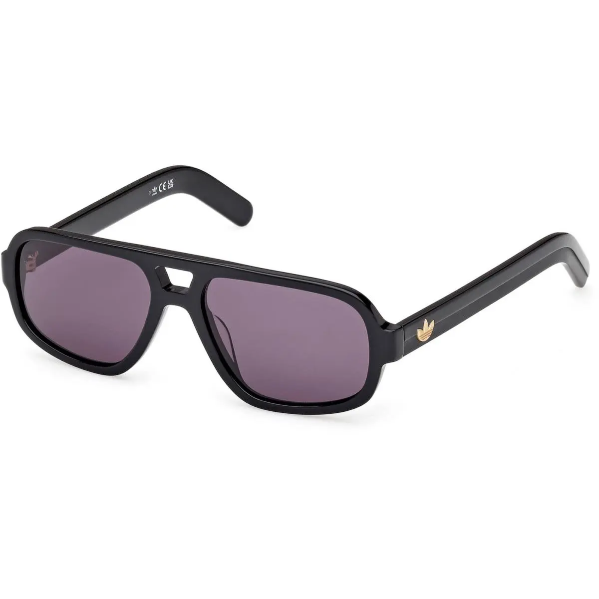 Adidas Men`s Sunglasses Shiny Black Acetate Navigator Shape Frame OR0134 5501A