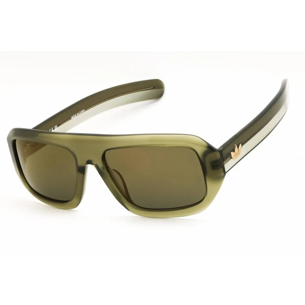 Adidas Unisex Sunglasses Shiny Dark Green Acetate Full Rim Frame OR0131 96Q