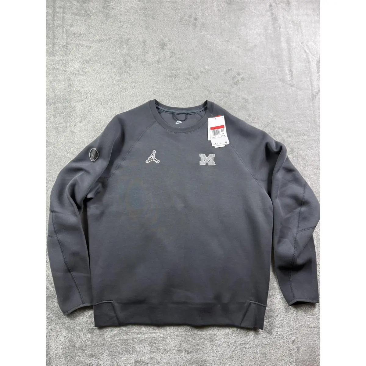 Michigan Wolverines Crewneck Mens Large Gray Ncaa Football Nike FD0339 060