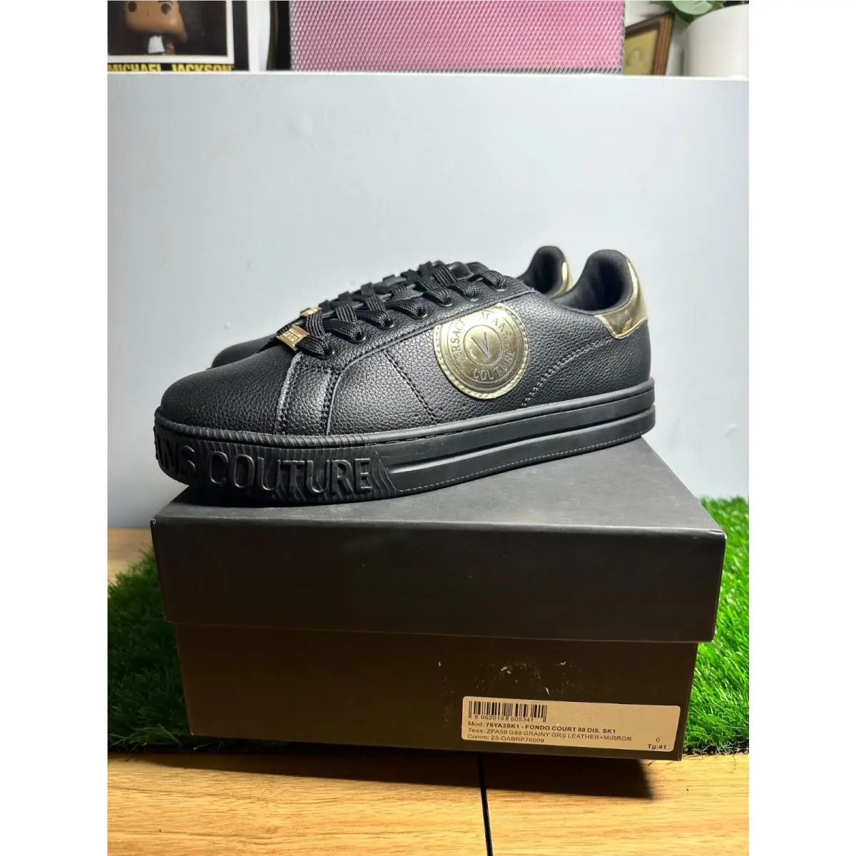 Versace Jeans Couture Mens Sneakers Size US 8 EU 41 75YA3SA3 ZS917 L02