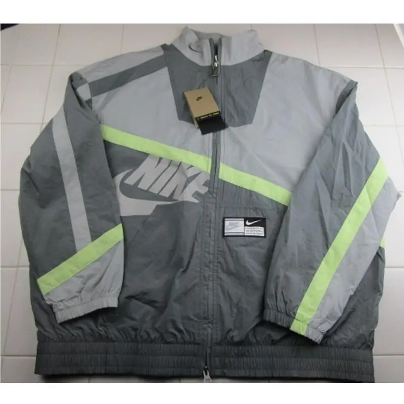 Nike Woven Track Jacket Oversized Mesh Lined Gray Women`s Medium HJ0176-084