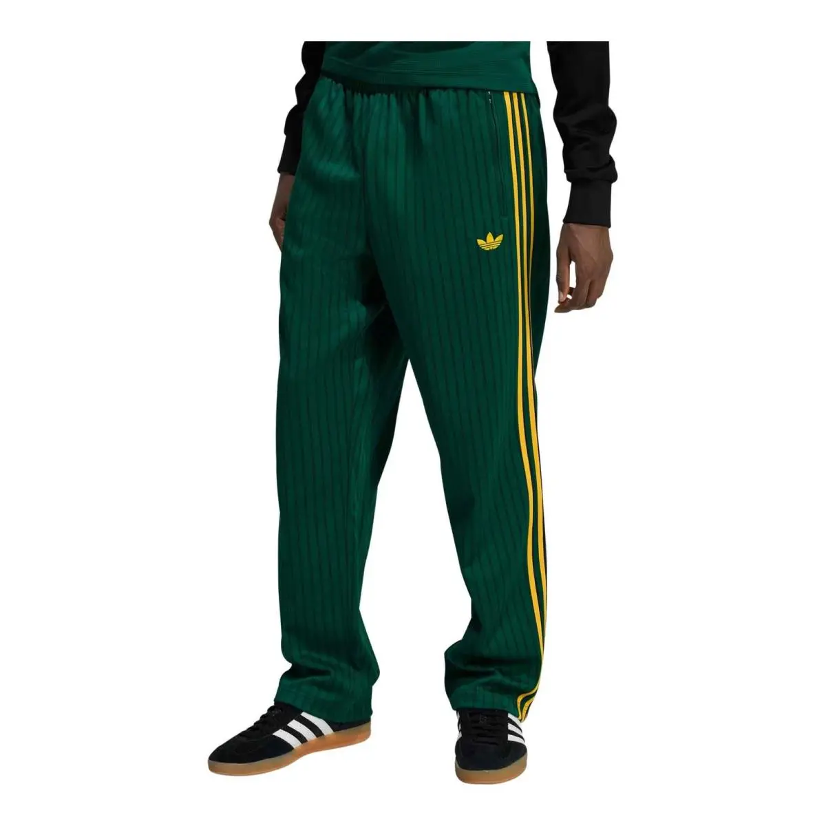 Mens Adidas Firebird Track Pants KE3456 Collegiate Green/yellow New-size L