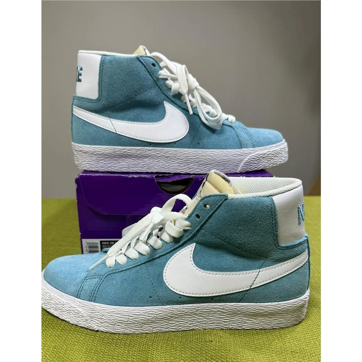SB Zoom Blazer Mid Light Blue Size 4.5Y 86439 4404 by Nike