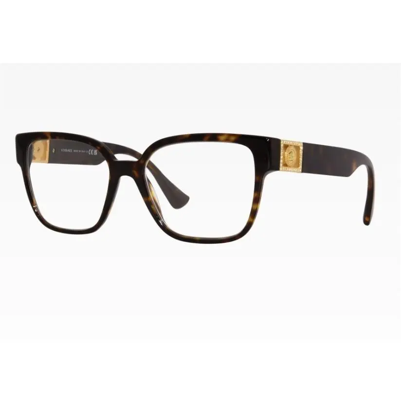 Versace Women`s Sunglasses VE3329BF 108 Havana Tiny Jewel Studs