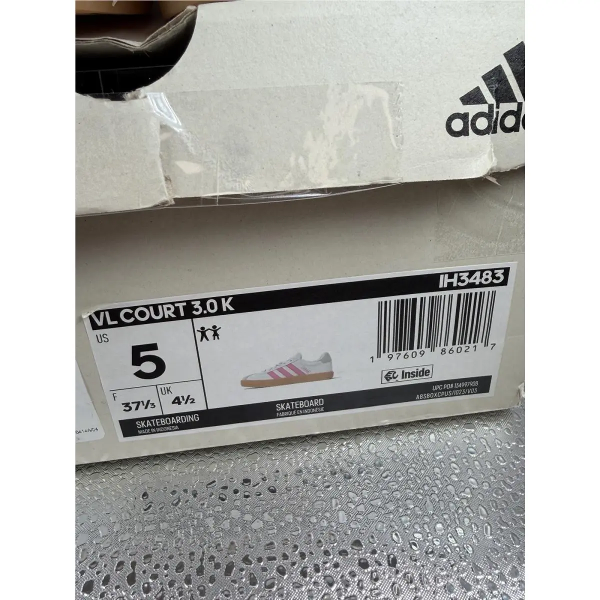 Adidas shoes - adidas VL Court 3.0 K - IH3483 - Cloud White / Bliss Pink / Alumina (UPC: 197609860217) 0