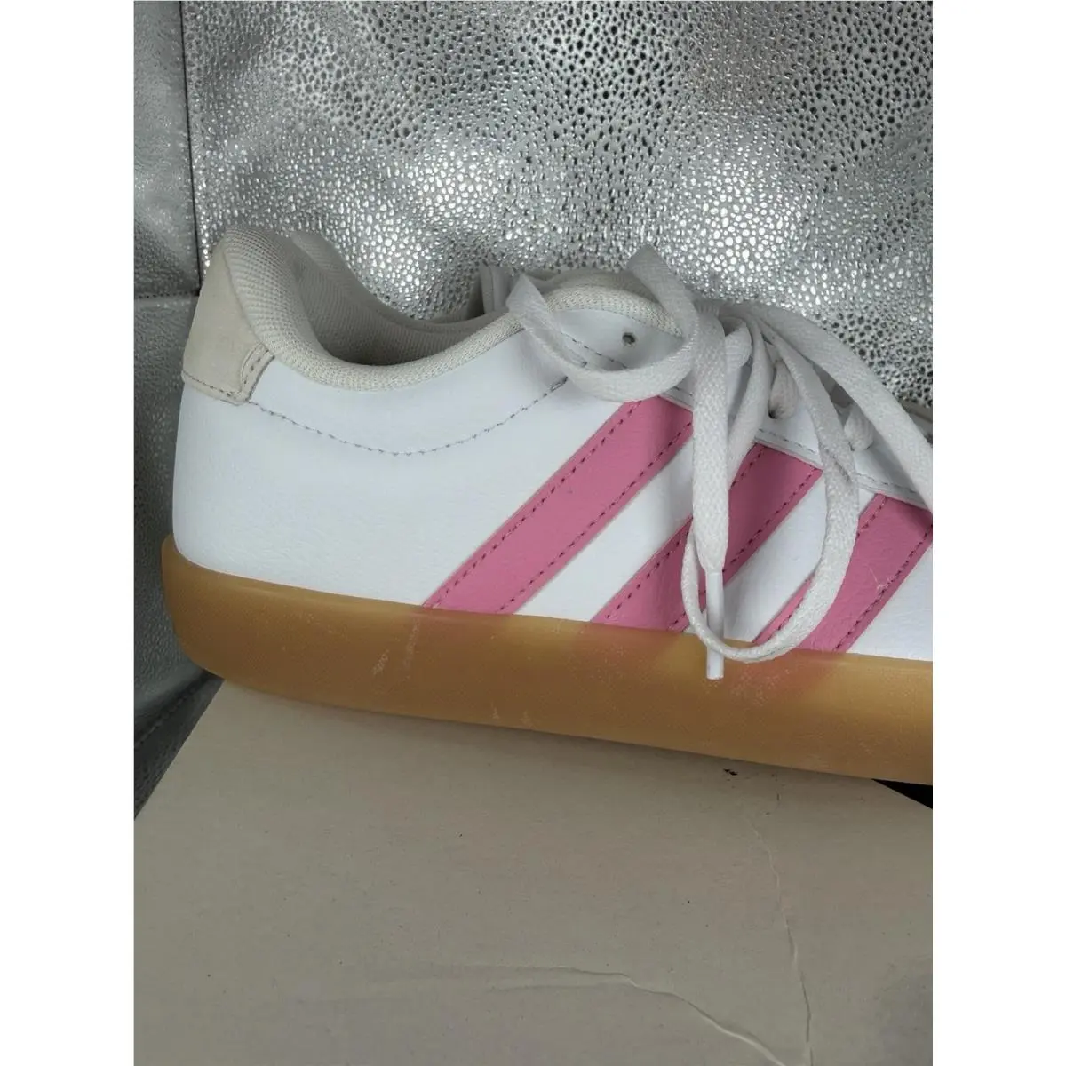 Adidas shoes - adidas VL Court 3.0 K - IH3483 - Cloud White / Bliss Pink / Alumina (UPC: 197609860217) 10