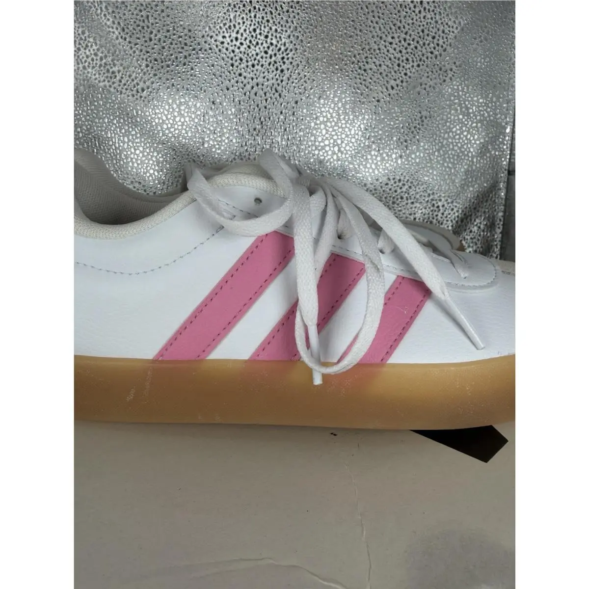 Adidas shoes - adidas VL Court 3.0 K - IH3483 - Cloud White / Bliss Pink / Alumina (UPC: 197609860217) 11