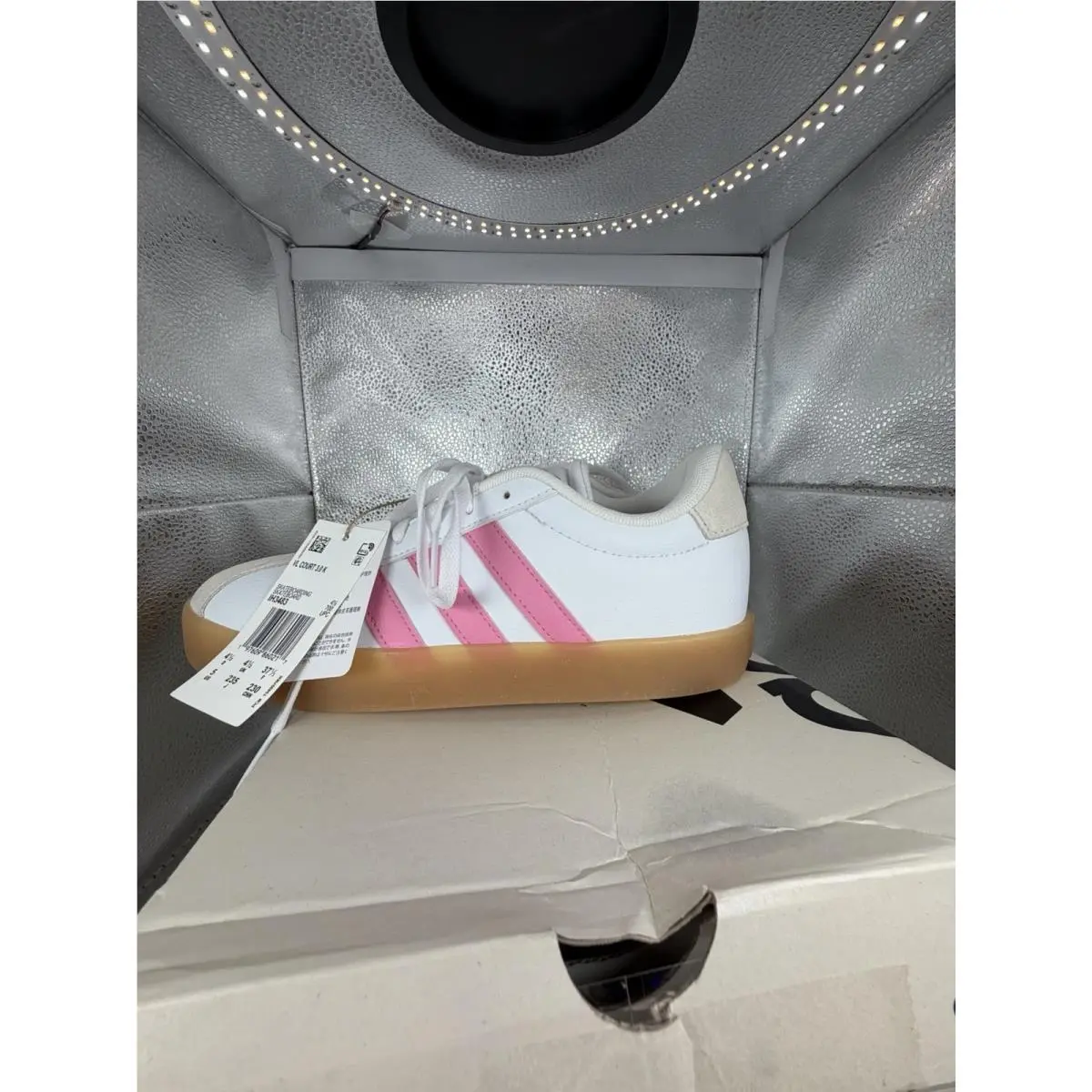 Adidas shoes - adidas VL Court 3.0 K - IH3483 - Cloud White / Bliss Pink / Alumina (UPC: 197609860217) 14