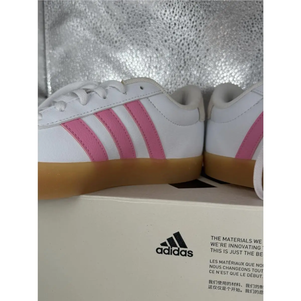 Adidas shoes - adidas VL Court 3.0 K - IH3483 - Cloud White / Bliss Pink / Alumina (UPC: 197609860217) 17
