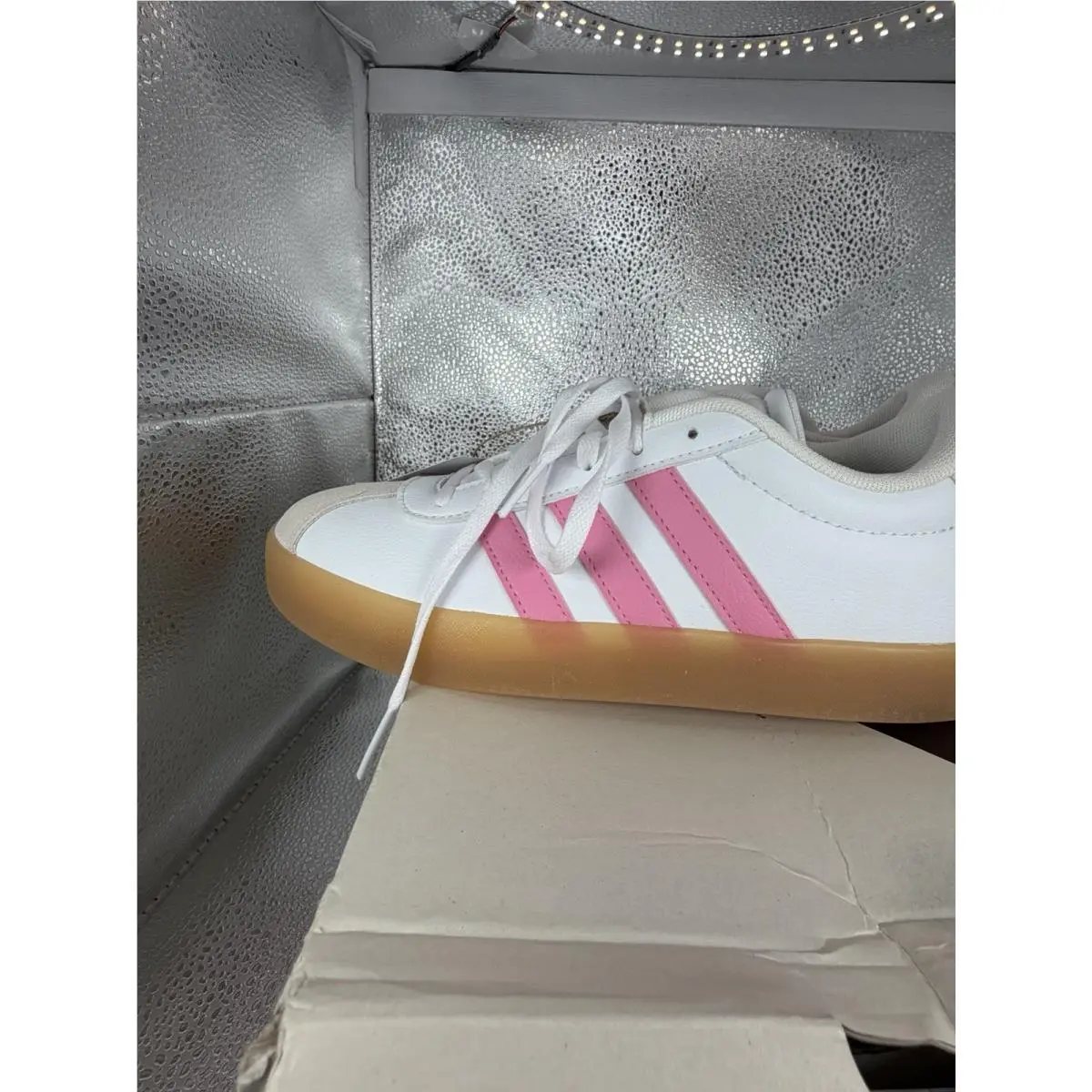 Adidas shoes - adidas VL Court 3.0 K - IH3483 - Cloud White / Bliss Pink / Alumina (UPC: 197609860217) 19
